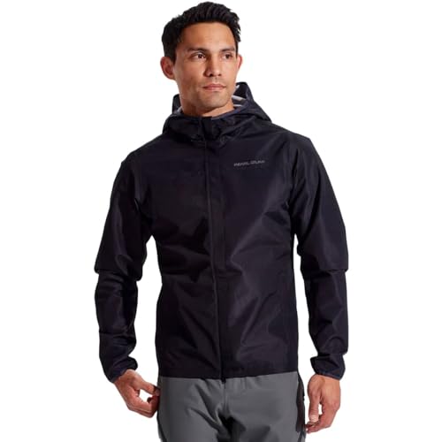 PEARL IZUMI Herren Canyon 2,5 Lagen Wasserdichte Stoff-Regenjacke, Länge, atmungsaktives Material mit Kapuze für vollen Schutz, Schwarz, XX-Large