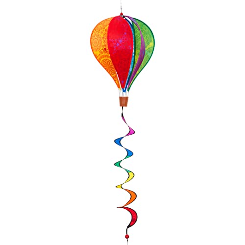 HQ Windspiration 109323 - Victorian Style: Hot Air Balloon Twist, UV-beständiges und wetterfestes Windspiel - Länge: 104 cm, Ø: 28 cm, inkl. Aufhängung