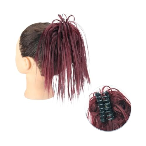 Haarteile Haarknoten Synthetische Haarverlängerung mit Krallenclip, unordentlicher Dutt, flauschiger Chignon, schwarzblonder Haarknoten, Hochsteckfrisur, falsches natürliches Haarteil for Frauen Brötc