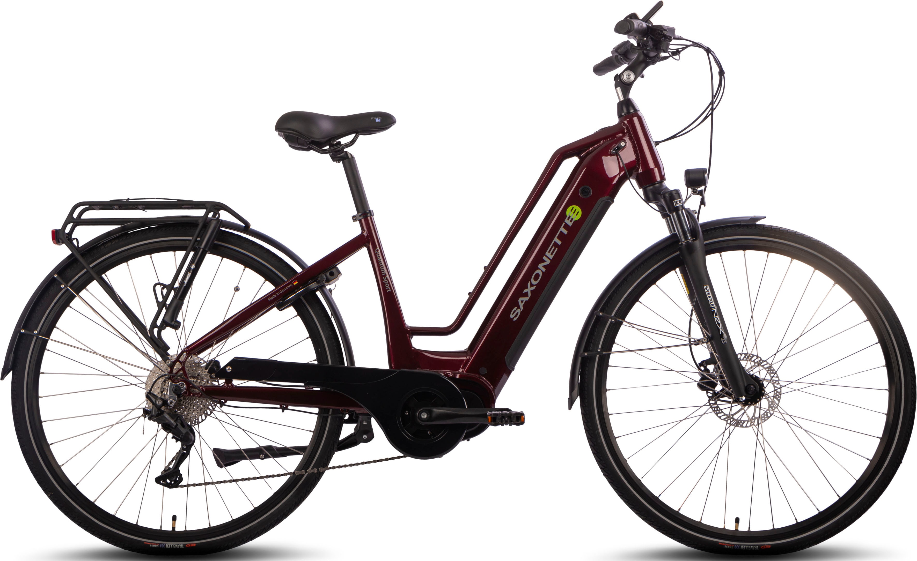 SAXONETTE E-Bike "Quantum Plus", 8 Gang, Shimano, Nexus, Mittelmotor 250 W, Pedelec, Elektrofahrrad für Damen u. Herren, Cityrad