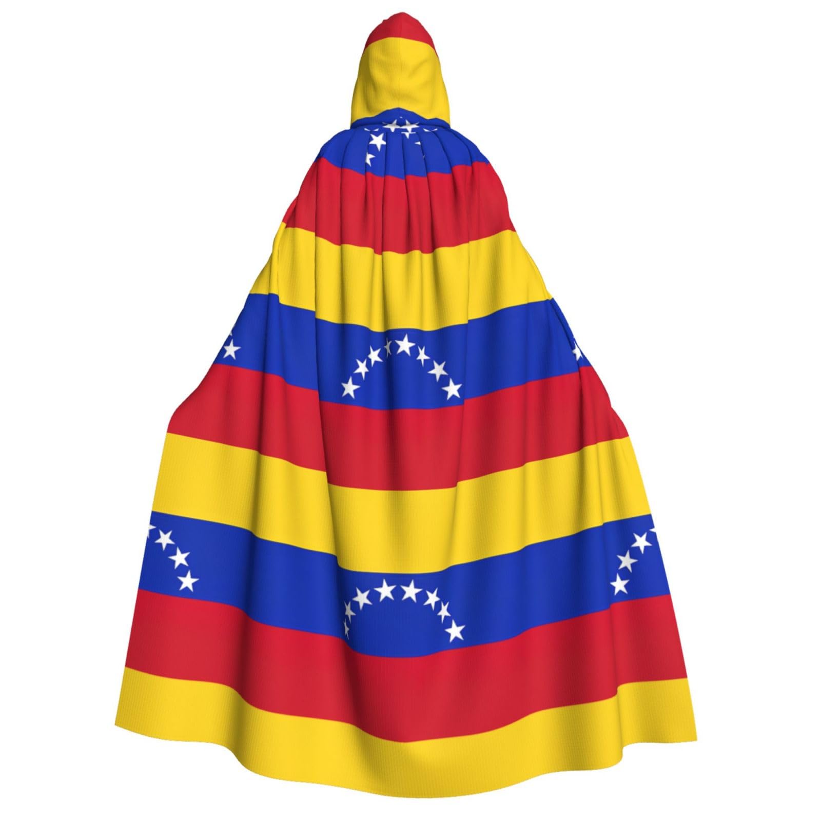 WURTON Flagge von Venezuela, Unisex, Kapuzenumhang, Kostüm, Damen, Herren, Vampir, Halloween, Cosplay, Karneval, Mottoparty