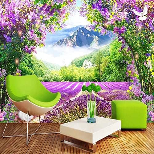 Lavendelbouquet 3D Tapeten Wanddekoration Fototapete Sofas Wohnzimmer Wandbild Schlafzimmer-200cm×140cm