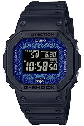 Casio G-Shock Blue Paisley Series Herren Gummiband aus Japan veröffentlicht im April 2022, Blau, GA-100BP-1AJF, Modern