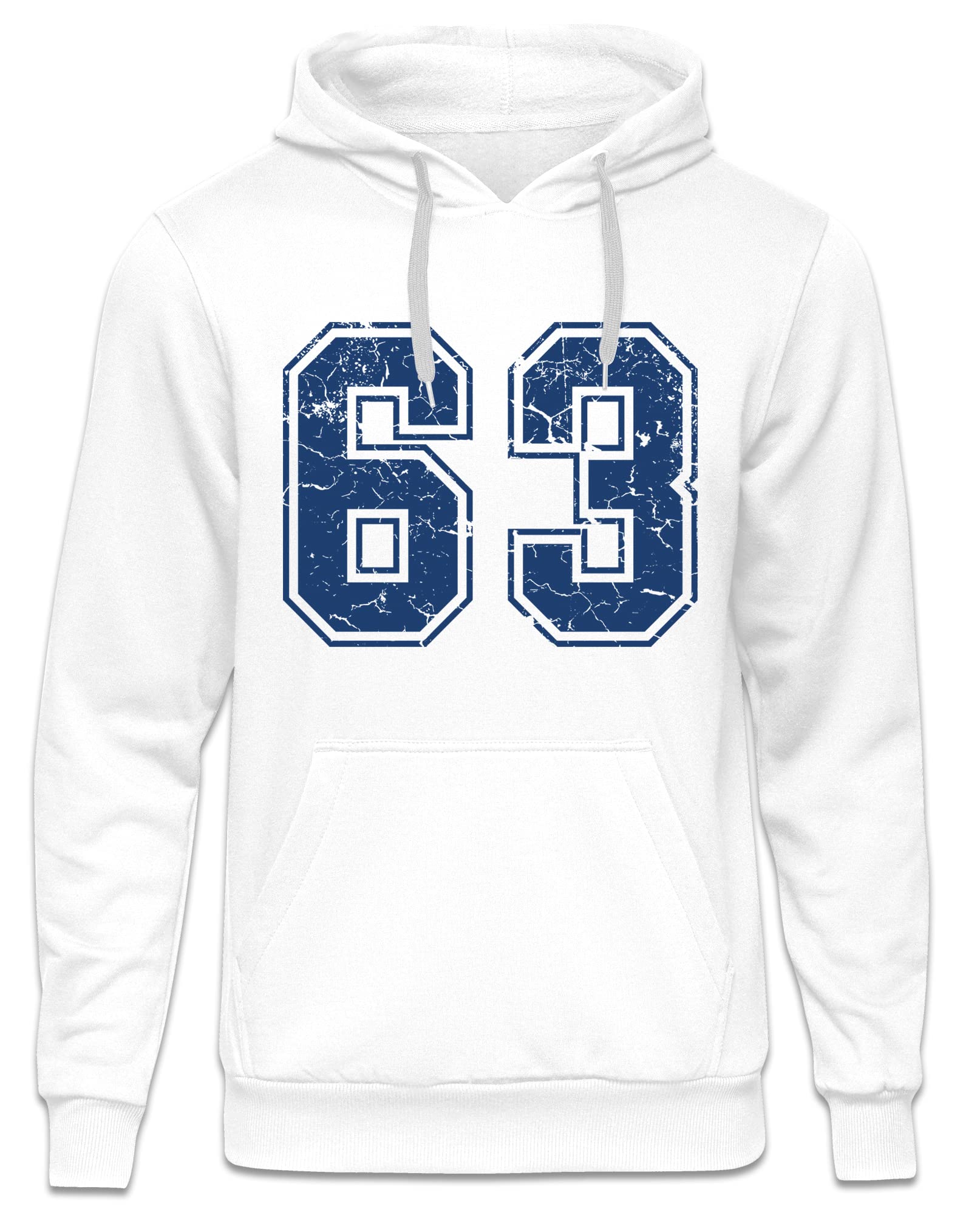 Uglyshirt Mücke 63 Herren Kapuzenpullover | Football Hoodie Kult Weltkulturerbe Pullover | M4 Weiß (M)