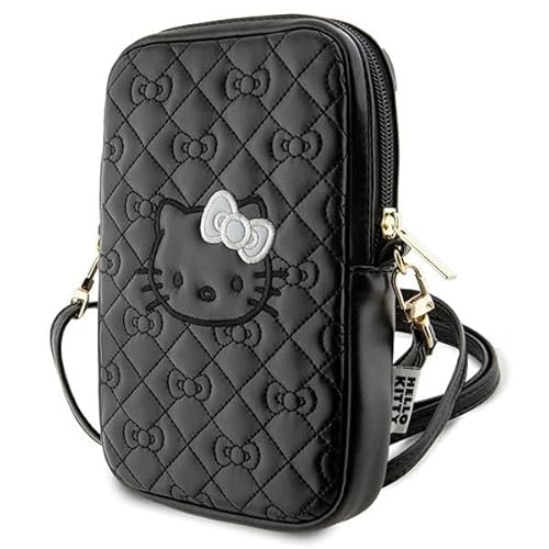 CG MOBILE Hello Kitty Tasche HKPBPEKHBPK Schwarz Quilted Bows Strap