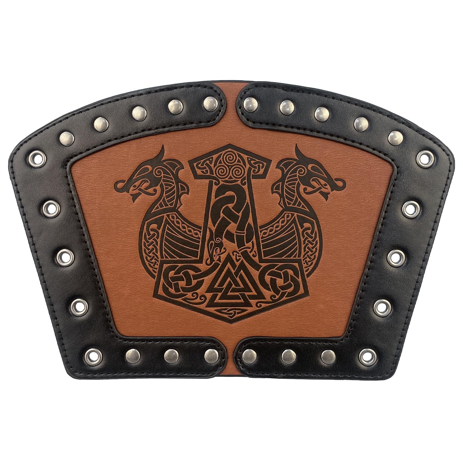 MDFCZXP Lederrüstung Armschiene mit Schnalle Federrüstung Steampunk Bogenschütze Handschuh Cosplay Cosplay Kostüm Wikinger 1 Paar,E,24cm