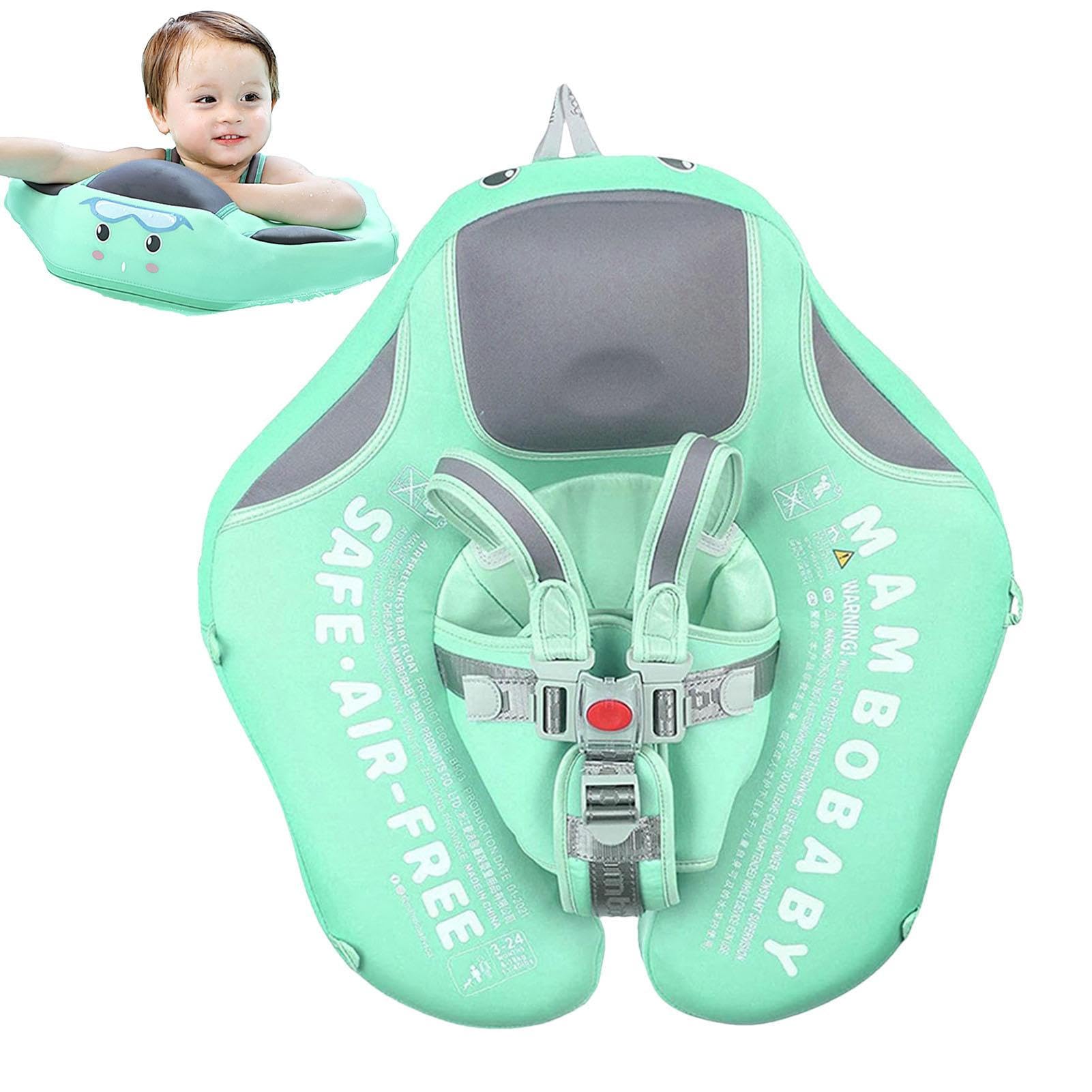 UKALOU Baby Schwimmkörper, Nicht aufblasbarer, Solider Mambobaby Schwimmkörper für 3–24 Monate, Baby Schwimmring mit Sonnenschutz, Kleinkind Schwimmkörper, Baby Wasserkörper für Outdoor, Reisen