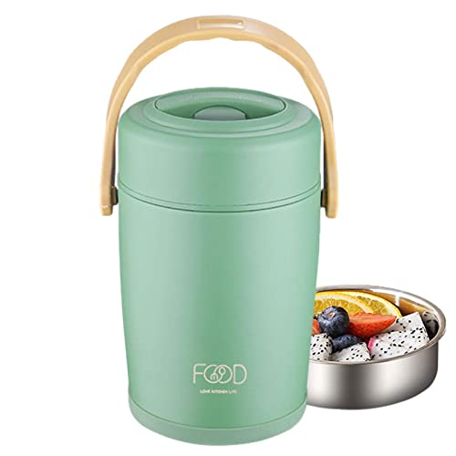 UKALOU Mittagessen für heiße Speisen, auslaufsicher, mehrschichtiger Edelstahl-Lunchbehälter, tragbarer -Behälter, Isolations-Lunchbox für Reisen, Outdoor, Schule