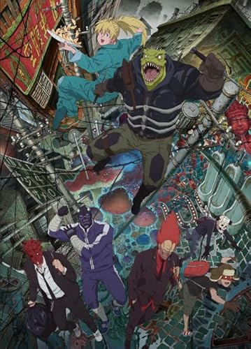 HfmQuisutron 1000 Pieces of Fun Dorohedoro Japanese Magical Horror Anime Pictures Poster Wooden Puzzle Adult Stress Relief Puzzle Toys V75Fp