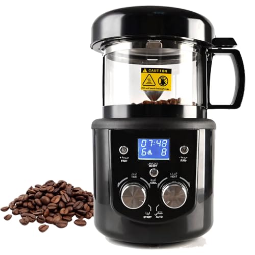 JMbpkduHs Kaffeeröstermaschine Mit Timer, Doppelknopf, Elektrische Kaffeebohnenröstmaschine, Für Geröstete Bohnen, Körner, Erdnüsse, Nüsse (80–100 G), 220 V,110v