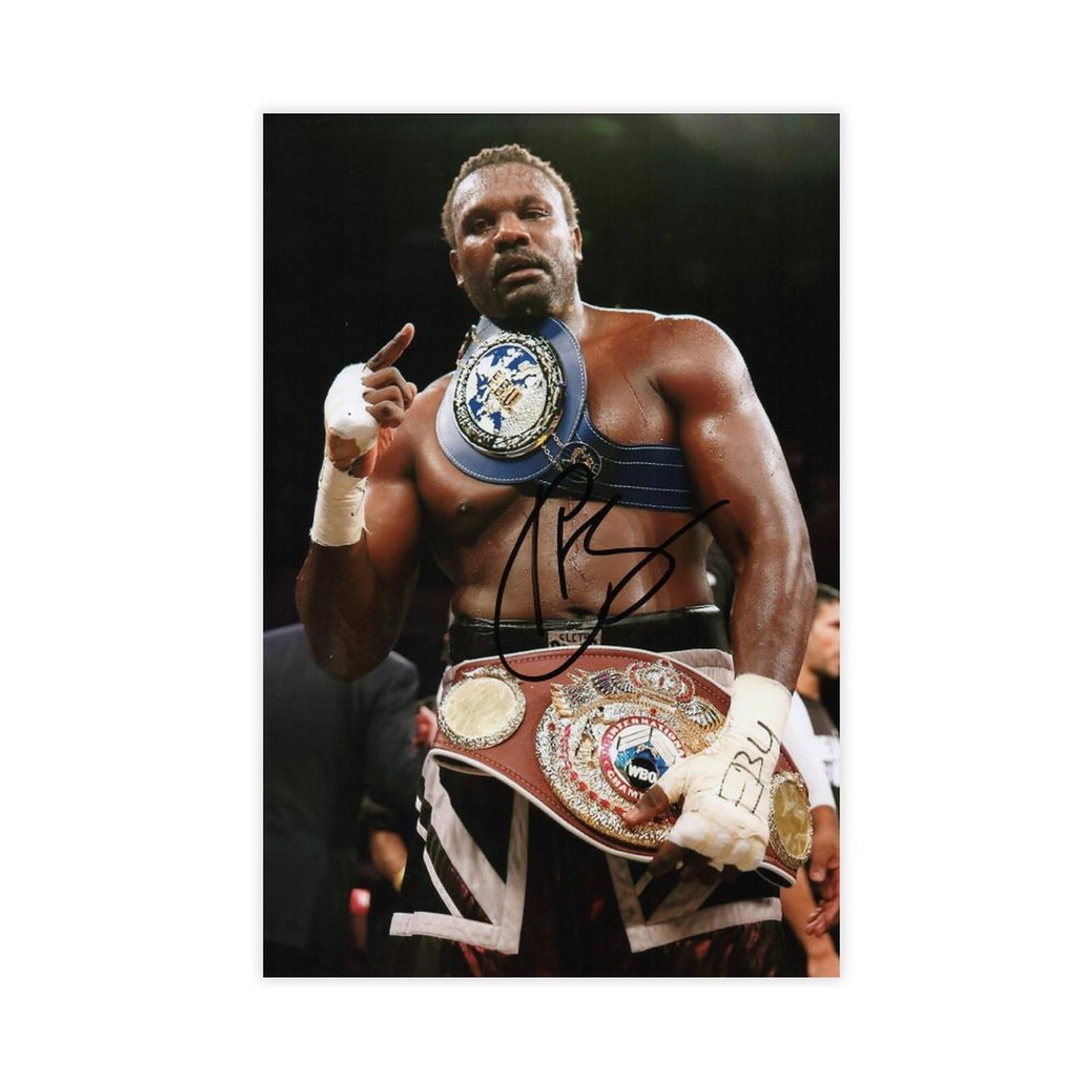 biegzc Photographie Signée Derek Chisora Boxing En Édition Limitée + Autogramm Imprimé CERT Leinwandposter, Wandkunst, Dekordruck, Gemälde für Wohnzimmer, Schlafzimmer, Dekoration, 40 x 60 cm