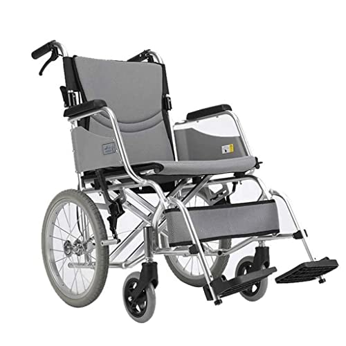 Transport Rollstuhl Klappbarer Rollstuhl Leichter Rollstuhl Manueller Rollstuhl Behinderter Trolley Kleine Senioren Ultraleicht Tragbarer Reise Scooter Rollstühle für Erwachsene