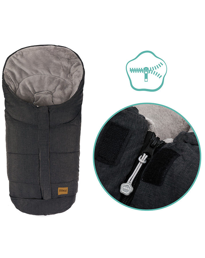 Fußsack EIGER SOFT in schwarz melange 3