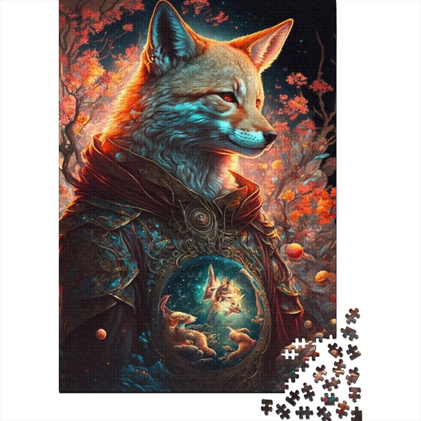 Fox Puzzles Puzzles für Erwachsene und Teenager, 1000 Teile, Puzzles für Erwachsene und Teenager, Holzpuzzles für Erwachsene und Teenager, 75 x 50 cm