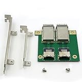 CableDeconn Dual Mini SAS SFF-8088 auf SAS36P SFF-8087 Adapter in PCI Halterung