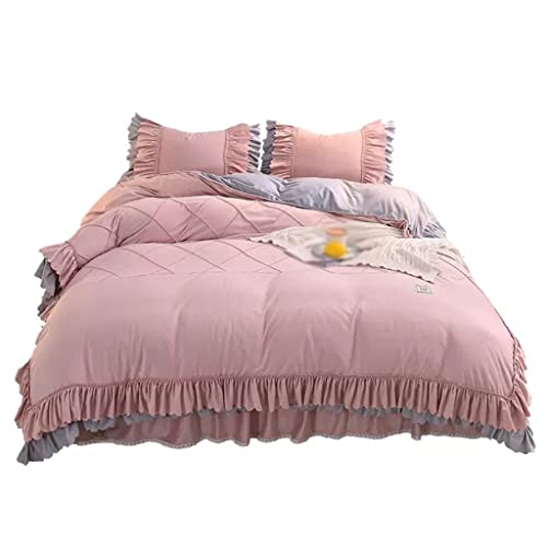 YIHANSS Crystal Velvet Bett Vierteiliges Set mit Samtbettlakenrock aus Samt für den Winter (Farbe: D, Größe: 200 * 230 cm)