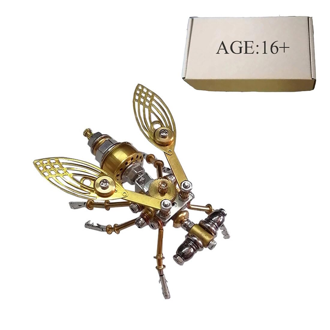 Brickddyin 3D Metallmodell Drosophila melanogaster Puzzle, Mechanisches Drosophila melanogaster Kits Modell für Erwachsen Dekorationen-100+Teile