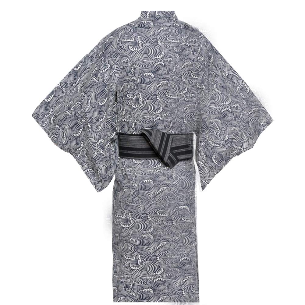 Herren japanischer Yukata japanischer Kimono Home Robe Pyjamas Morgenmantel Gr??e L-C10