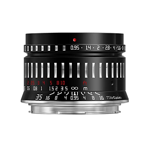 TTArtisan 35 mm F0.95 APS-C große Blende, manueller Fokus, spiegellose Kameras, für Leica L Mount kompatibel wie Leica T Leica TL Leica TL2 Leica CL