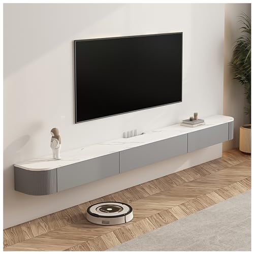 An Der Wand Befestigter TV-Schrank, Sich Hin- Und Herbewegender TV-Ständer, Unterhaltungsmedienkonsole, Sich Hin- Und Herbewegende Regale Mit Tür, Für Aufbewahrungshütte ( Color : Grey , S : 180cm )