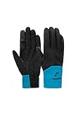 Reusch Vertical Touch-TEC Winddichte und extra atmungsaktive Sporthanschuhe Skihandschuhe Tourenhandschuhe, Touchscreen, schwarz / blau, 9