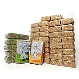 Heukönig – 6x1kg Heu und 18x1kg Stroh Kombi-Paket, Perfekt als Einstreu und Futter - Natürlich & Staubfrei