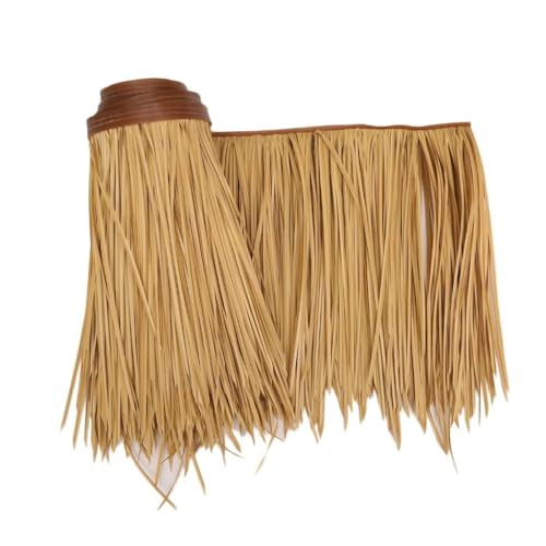 Palm Thatch Roll Fake Thatch Simulation Thatch Tile Umweltschutz PE-Kunststoff Feuerfestes Stroh Strohhaus Dach Haar Gras Weingut Bauernhaus Dekoration,Gelb a,0.5x2m/1.64X6.56ft