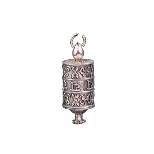 GETSTREE Buddhistische Hängematte, S925 Sterling Silber Buddhistische Schriften Buddhistische Zitate Anhänger Sutra Zylinder Box Dharma Halskette UnisexWie abgebildet