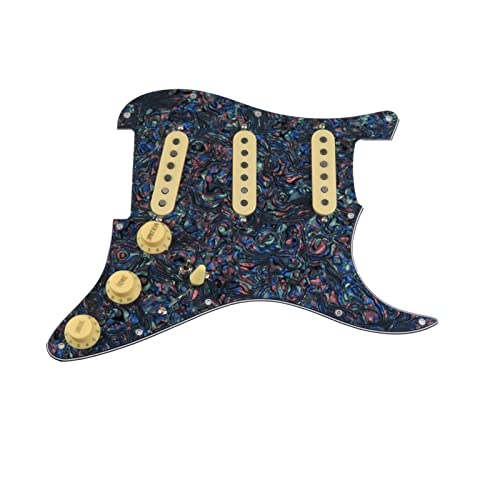 Geladenes Gitarren-Pickguard Pickups Gitarre Alnico 5 Pickups SSS. Single Coils Pickups Geladene Pickguard (Color : 17)