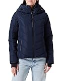 MARIKOO Winterjacke Damen (XS-3XL) - Wasserabweisend, Warm, Kapuze abnehmbar, Winddicht - Steppjacke, Frauen - Stehkragen, 4 Taschen, verlängerter Zipper - Navy L