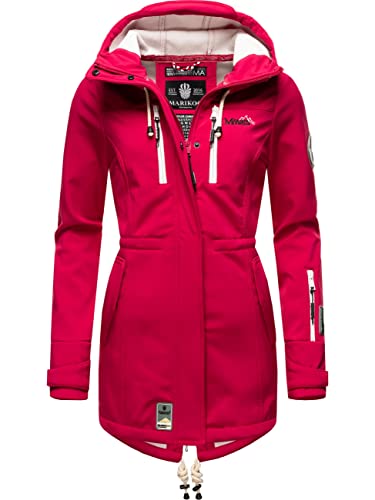 MARIKOO Damen Softshell-Jacke Outdoorjacke Zimtzicke Fuchsia Gr. XS