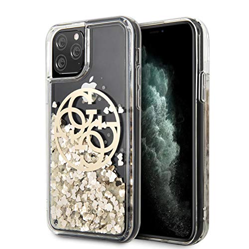 Guess PC/TPULiquid Glitter Circle Logo für Apple iPhone 11 Pro - gold (GUHCN58LGGITDGO)