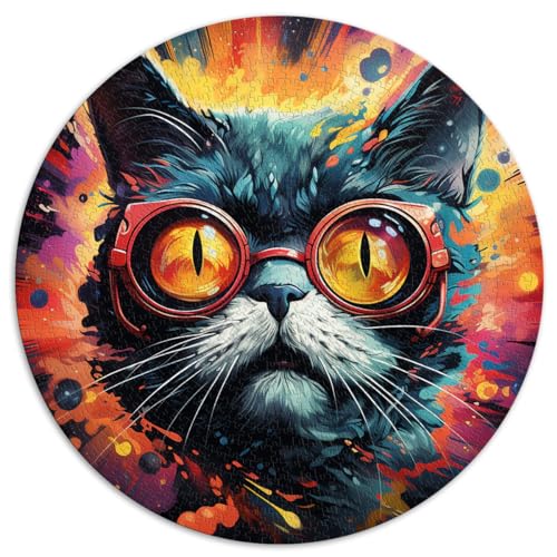 Puzzles als Geschenke „Tuxedo Cat in Space“, 1000-teiliges Puzzle für Erwachsene, 67,5 x 67,5 cm, Lernspiele, Heimdekorationspuzzle. Lustige Spiele für die ganze Familie