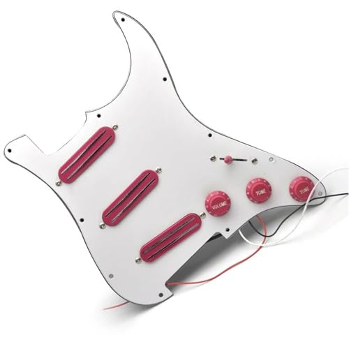 Standard-Pickguard-Tonabnehmer Professionelles vorverdrahtetes SSS-Schlagbrett-Set für E-Gitarre, Humbucker-Komponente (Color : 3/4)