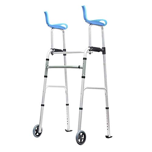 Mobility Walker Leichter Aluminium-Rollator mit Armstütze, Gehhilfen für ältere Menschen, faltbares Gehgestell, Rollator höhenverstellbar, Vorwärts