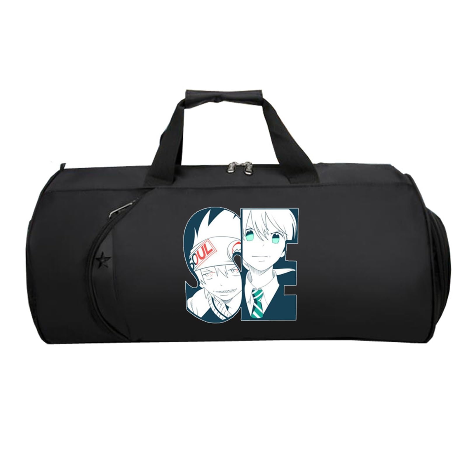 So-ul Eat-er Cabin Bag Anime, Faltbare Reisetasche HandgepäCk, HandgepäCk Unisex G.ym Wochenendtasche Flugzeug(Black 11)