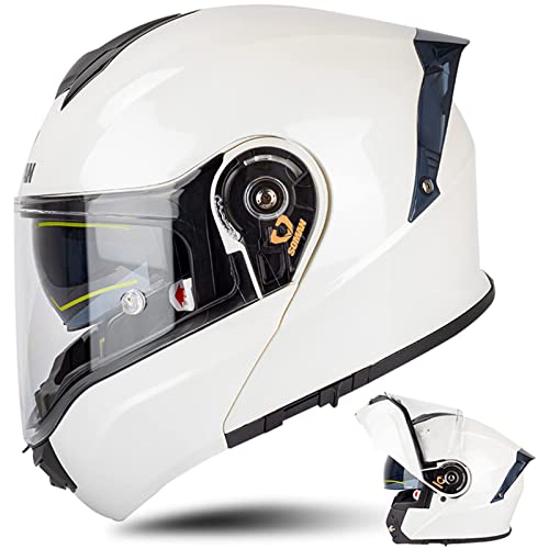 Motorradhelm Klapphelm Herren Motorräder Integrierter Motorrad Helm Modularer Motorrad Helm mit Doppelvisier Rollerhelm Sturzhelm Rennhelme für Damen und Herren - DOT/ECE Zertifiziert,K-4XL(67~68cm)