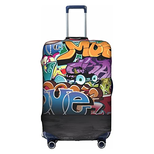 Graffiti Hip-Hop-Trolley-Reisetasche: hohe Elastizität mit Reißverschluss, klein, geeignet für 45,7 - 81,3 cm (18-32 Zoll) Trolley-Tasche