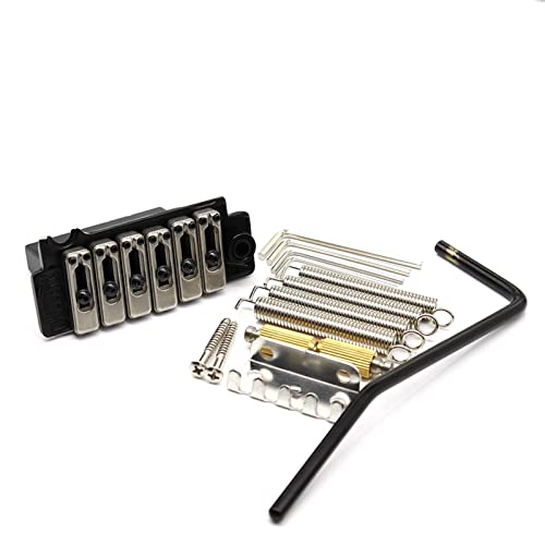 1Set Tremolo Bridge Mit Edelstahlsättigungen Mit Zinkblock Für Stecken Elektrische Gitarre Gitarrebrücke(1set Black)