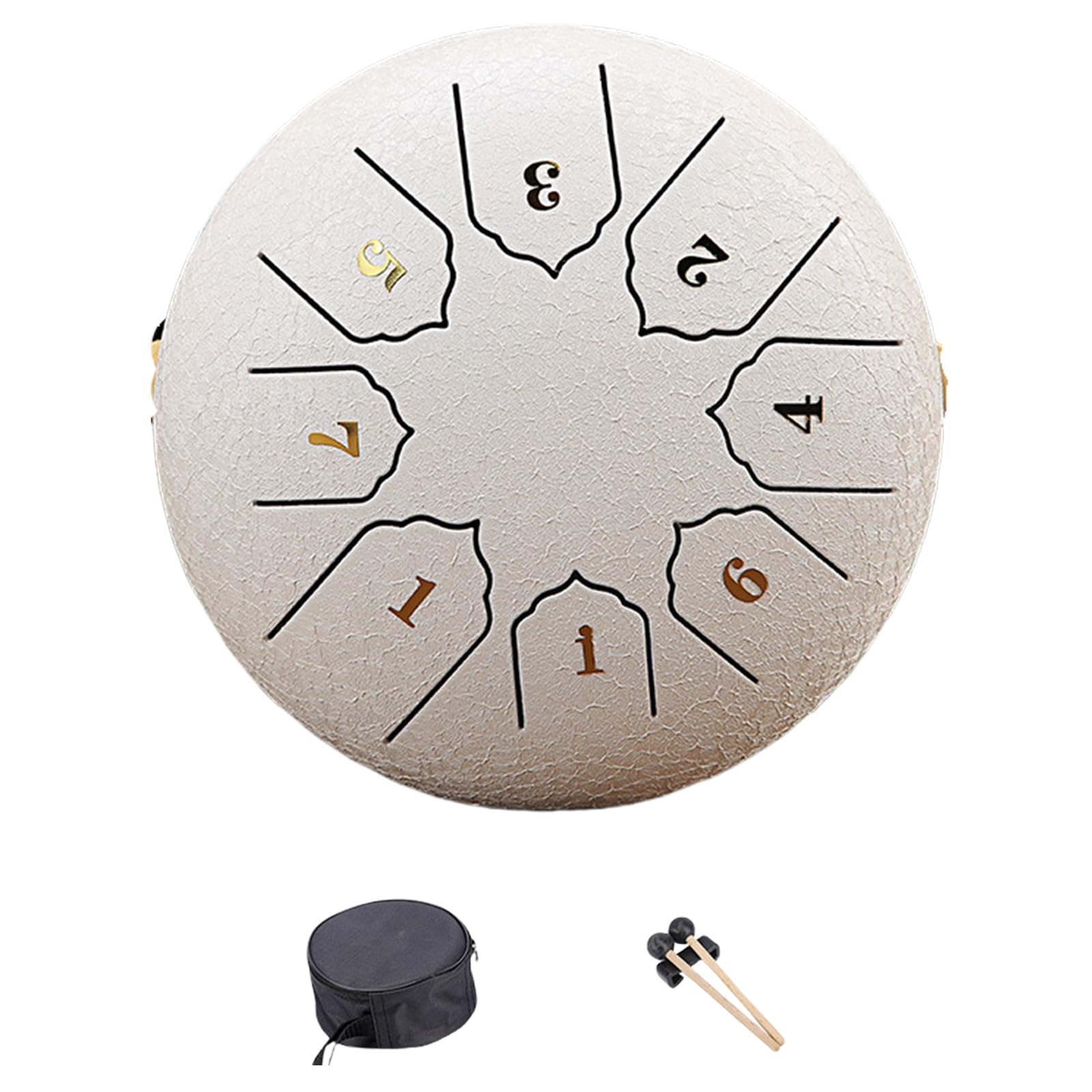 Steel Tongue Drum 8 Note 6 Inch Steel Drum Percussions Instrument With Drumsticks And For Musical Educations