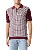 Merc Herren Cavendish Poloshirt Sweater, Burgunderrot, XL