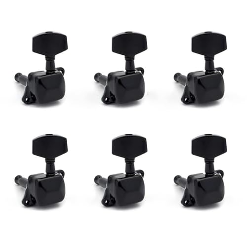 Strings Tuning Pegs Mechaniken Für Gitarre 6er-Pack halbgeschlossene Tuning-Pin-Tasten für elektrische Akustikgitarren-Stimmkopfteile (Color : 5)