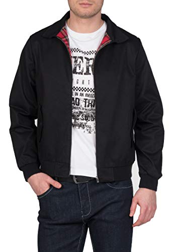 Merc of London Herren Harrington,Jacket Jacke, Schwarz (Black), Medium (Herstellergröße: M)