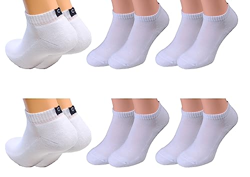 Cocain underwear 6 Paar Sneaker Socken weiss mit Frotteesohle Gr. 39-42