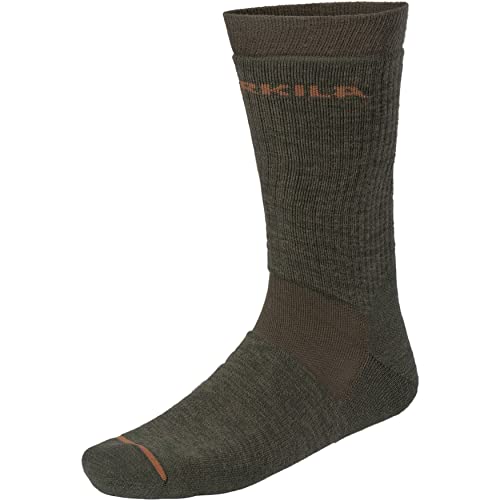 Härkila | Pro Hunter 2.0 short socks | Professional Hunting Clothes & Equipment | Scandinavian Quality Made to Last | Willow green/Shadow brown, XL