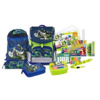 JOLLY Schulranzen-Set ERGONOMIC FLEXI 16,0 x 16,0 x 40,0 cm blau/grün 20,0 l