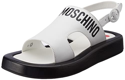 Love Moschino Damen Sandalo Sandale, Weiß, 36 EU