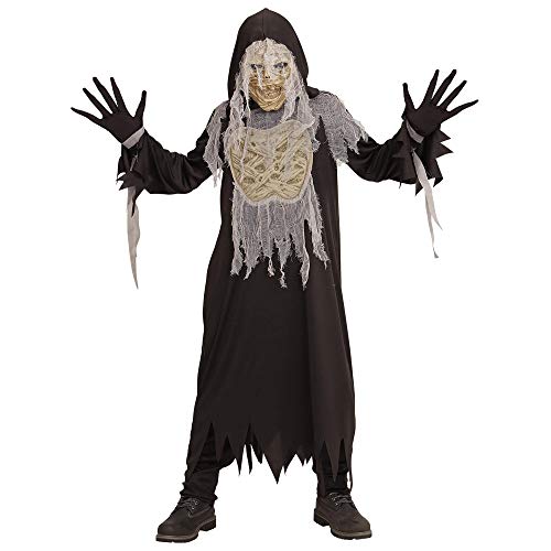 Widmann - Kinderkostüm Mumie, Robe mit Kapuze, Handschuhe, Maske, Halloween, Karneval, Mottoparty