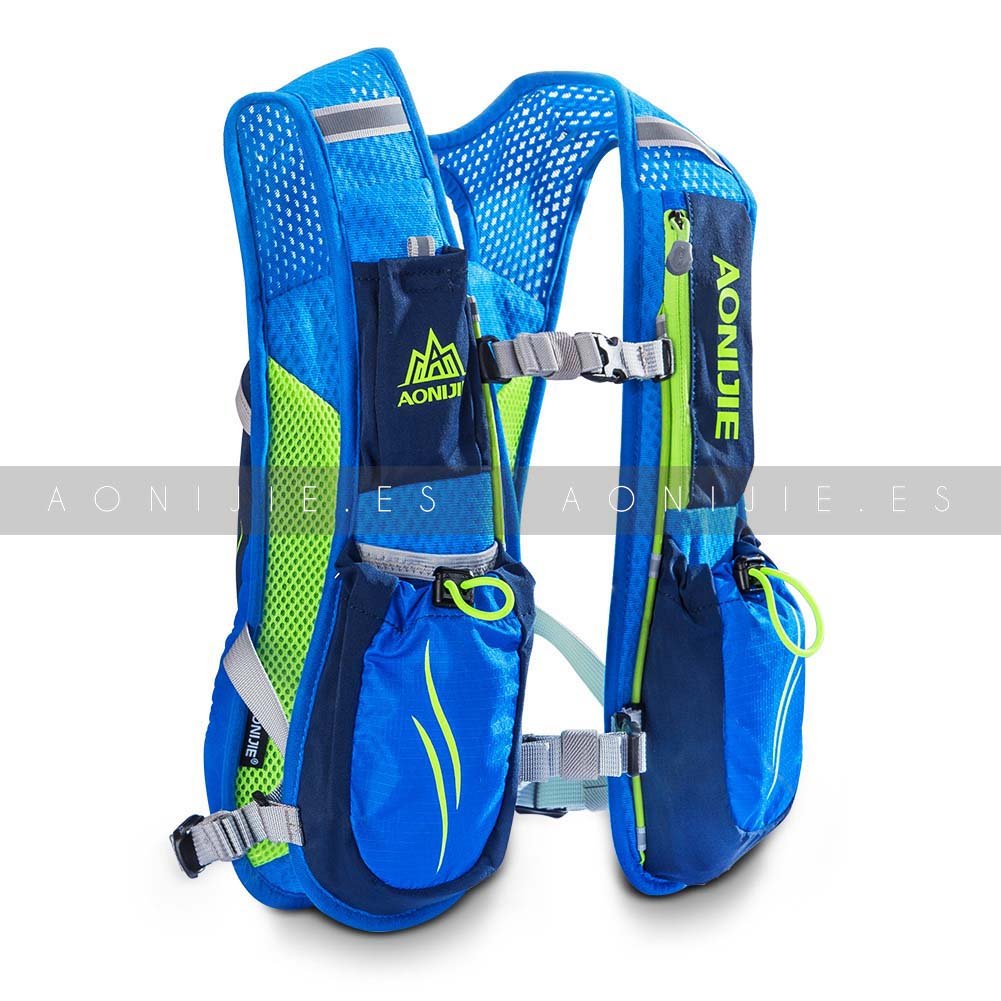 AONIJIE Ultrleicht 5.5L Laufen Running Trinkrucksack Hydrationspack Hydration Rucksack (Blau)