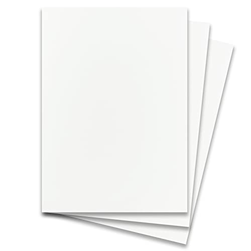 100 Stück DIN A4 Karton mit Leinenstruktur - Farbe: Weiss - 29,7 x 21 cm - 250 g/m² - Einzelkarte ohne Falz - Ideal zum Basteln, Scrapbooking, Grußkarte